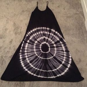 Black spaghetti strap maxi